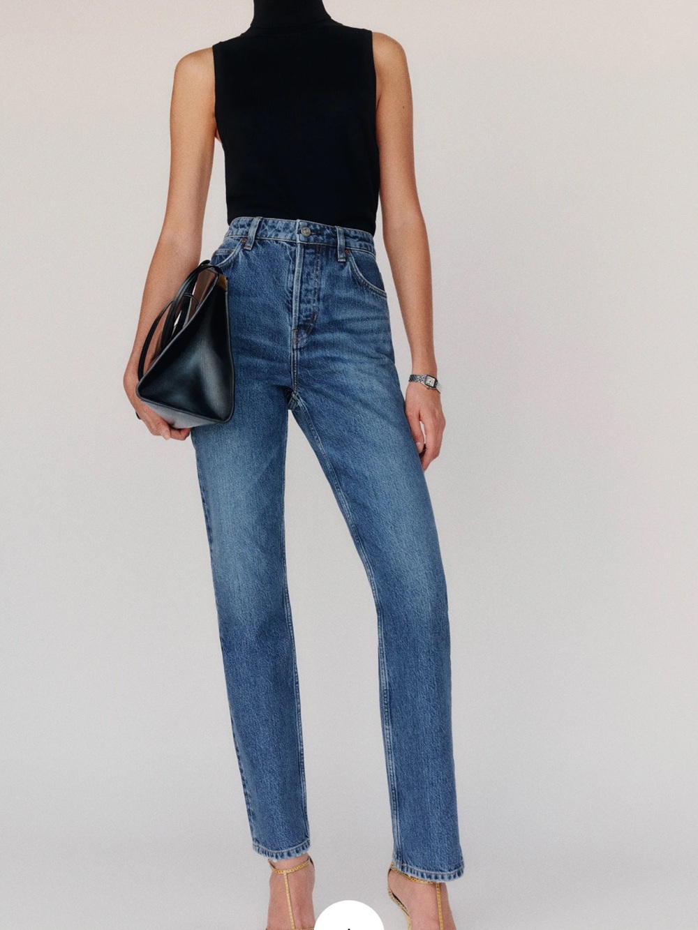 Reformation Classic Straight-Leg Jeans - Blue